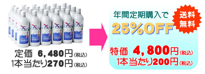 水素還元水FUJI3定期購入価格